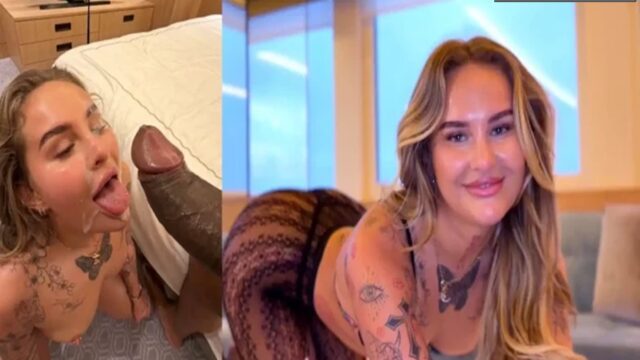 Dolgun Fizikli Seksi Kız Zenci Sevgilisinin Dairesinde Yüzüne Boşalttı